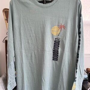 Trunks Surf & Swim Men's Green Graphic Long Sleeve Shirt